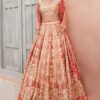 Peach Silk Lehenga Choli