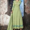 Light Green Embroidered Georgette Anarkali Dress