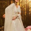 White Georgette Embroidered Bridal Lehenga Choli - Lehengas Designer ...