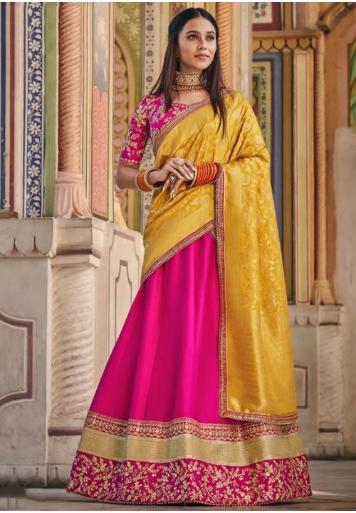 Chiffon & Net Party Wear Lehenga Saree – Lady India