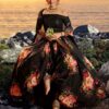 Black Organza Floral Print Lehenga Choli - Lehengas Designer Collection