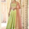 Green Party Wear Lehenga Choli - Lehengas Designer Collection