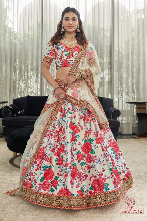 Modern Floral Lehenga Choli For Wedding Function