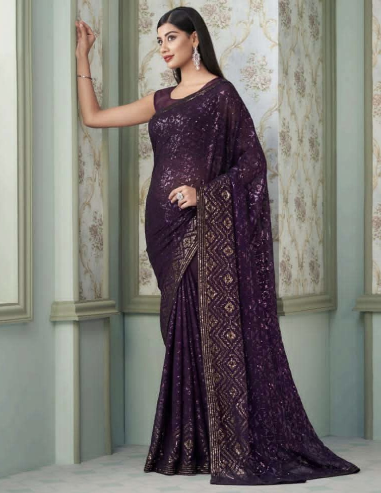 Georgette party online wear saree