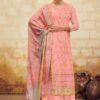 Pink Faux Georgette Palazzo Suit