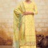 Yellow Faux Georgette Palazzo Suit