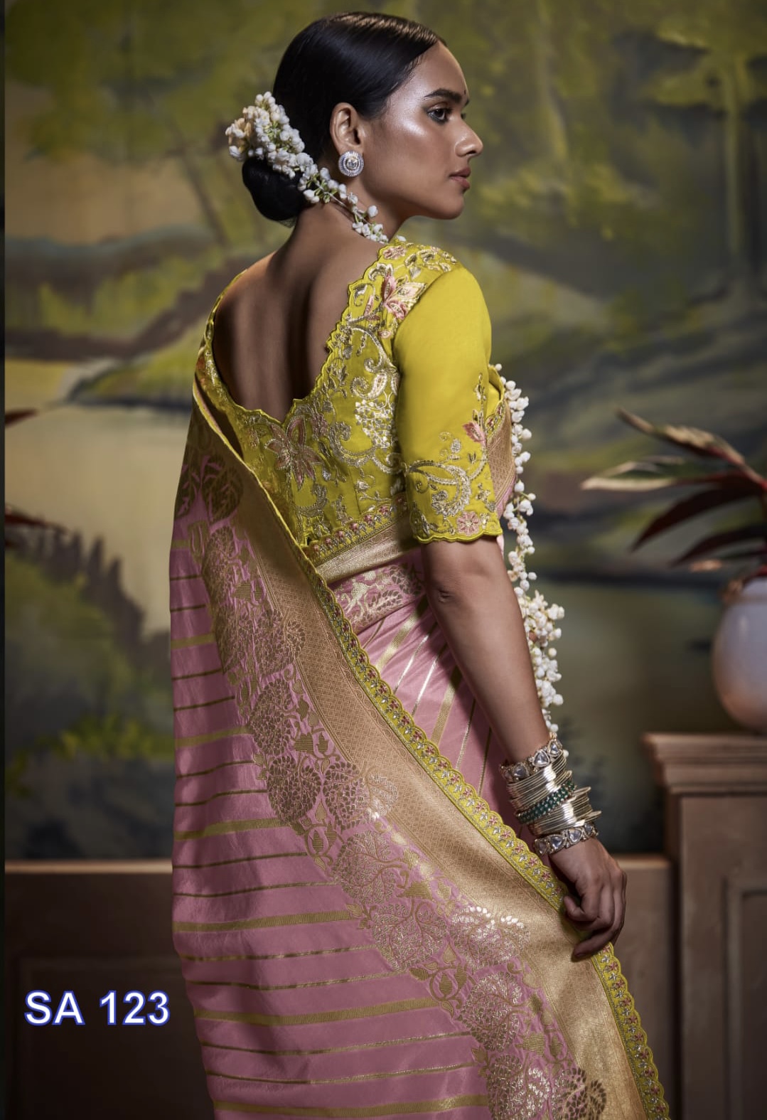 Pink Dola Silk Embroidered Wedding Saree - Sarees Designer Collection