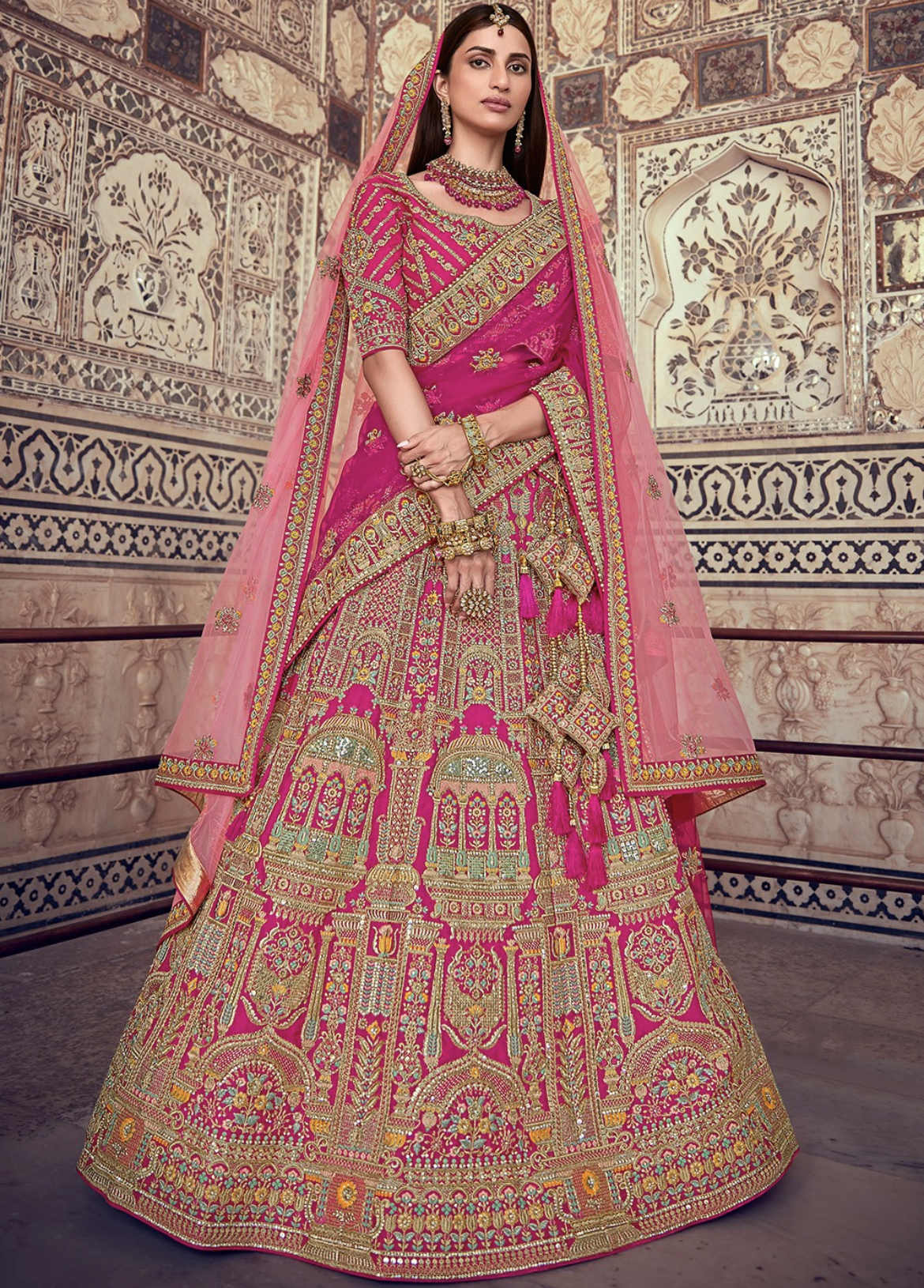 Latest Designer Bridal Wear Rani Pink Color Tapeta Heavy Coading Work  Lehenga Choli., ब्राइडल लहंगा चोली - Skyblue Fashion, Surat | ID:  2849753433933