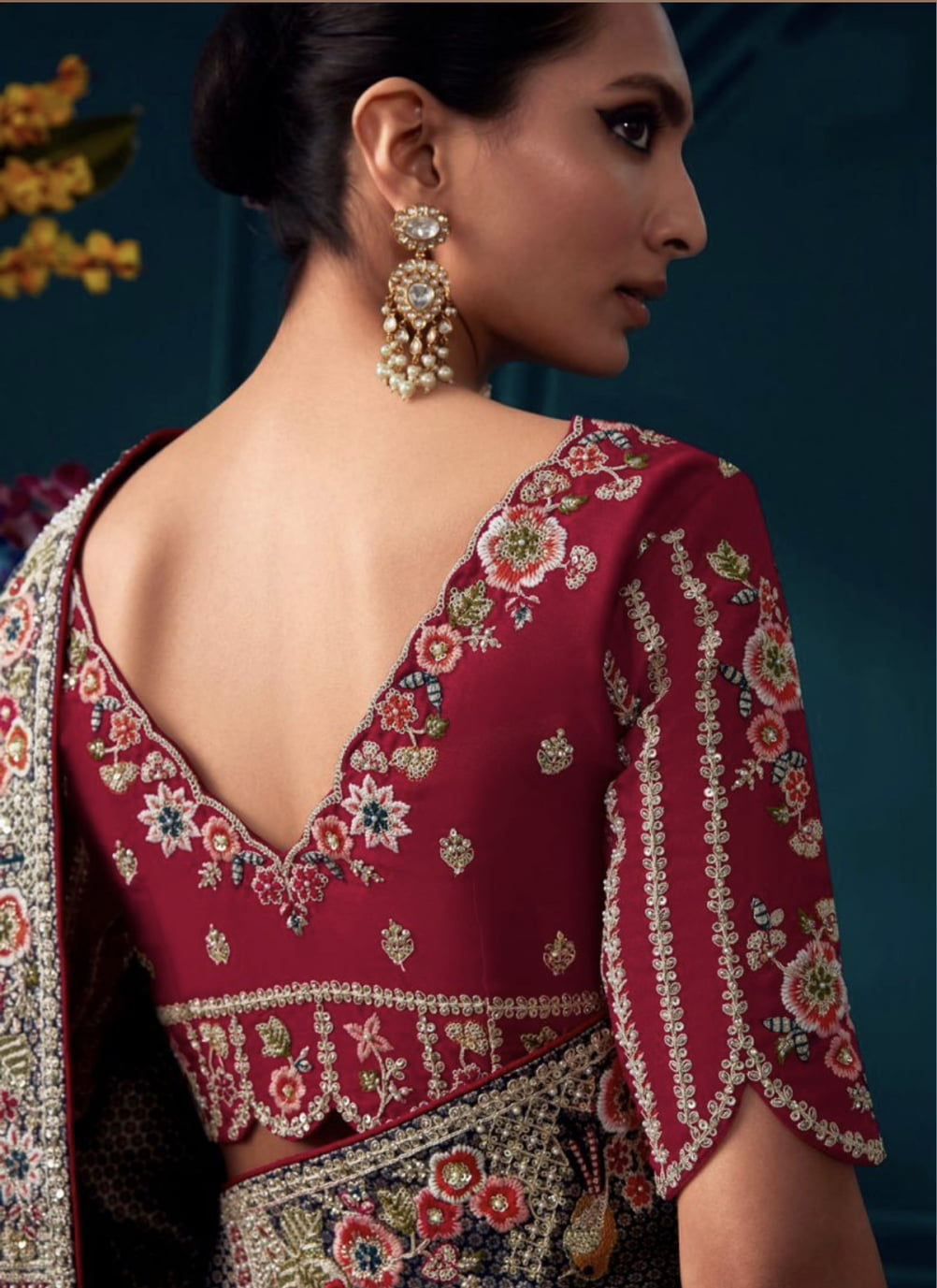 Grey Pure Silk Wedding Saree - Sarees Designer Collection